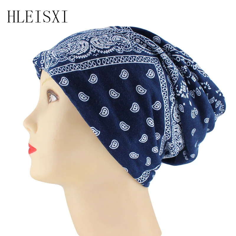 New Fashion Women Autumn Warm Cotton Beanies Skullies Girl's Vintage Hat Scarf Two Used Female Bonnet Unisex Hats Hot Sale