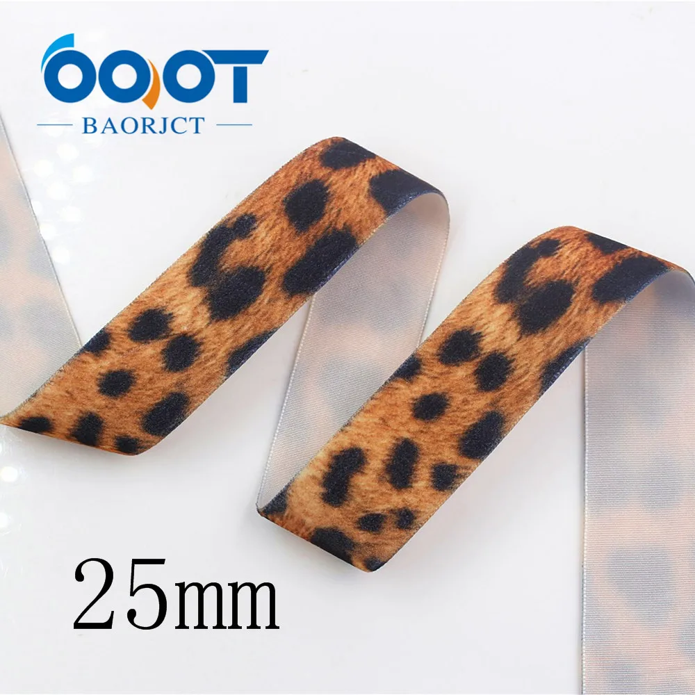 Ribbons 5yards Printed Leopard Velvet Ribbon DIY Hair Bow Tie Collar Hand Craft Materia I-181109-189