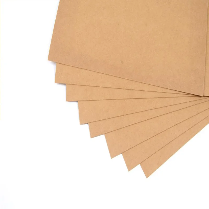 10 Pcs High Quality A4 Brown Raw Wood Pulp Kraft Paper DIY Cover Handmade Origami Cardboard Printing Gifts Packaging Decor Paper