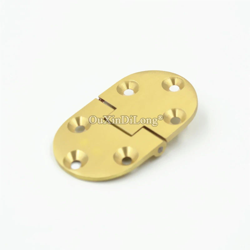 

High Quality 100PCS Solid Brass Flap Hinges Butler Tray Hinge Round Folding Edge Folded Table Hinges w Screws