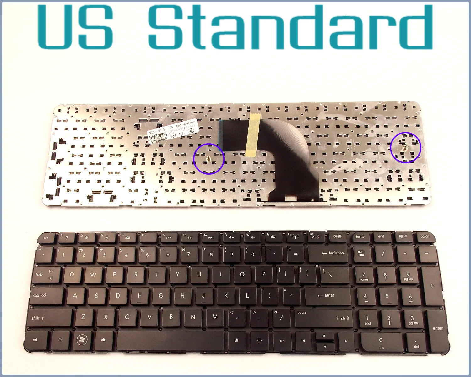 US English Version Keyboard for HP 698951-001 639396-001 697455-001 NSK-CK0UW 01 682081-001 682082-001 Laptop No Frame