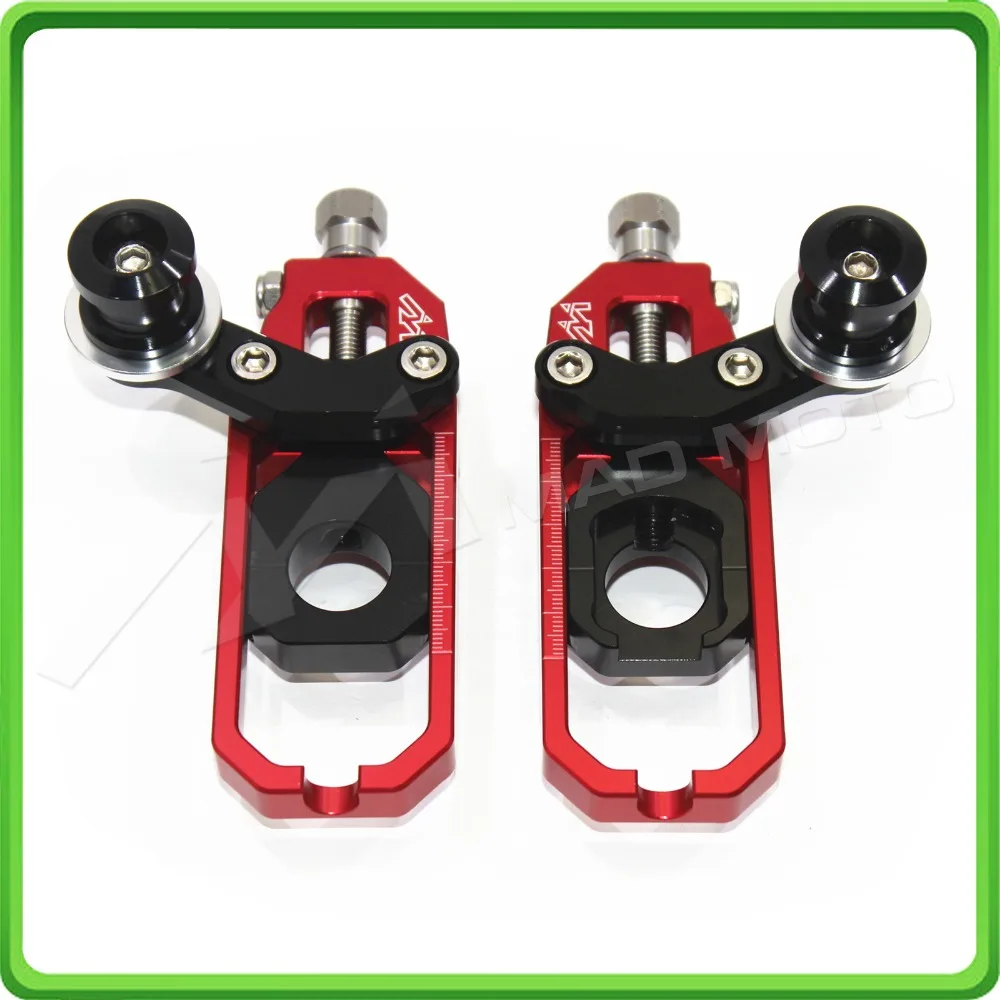 

Motorcycle Chain Tensioner Adjuster with spool fit for KASAWAKI Ninja ZX10R ZX 10R ZX-10R 2008 2009 2010 red&black