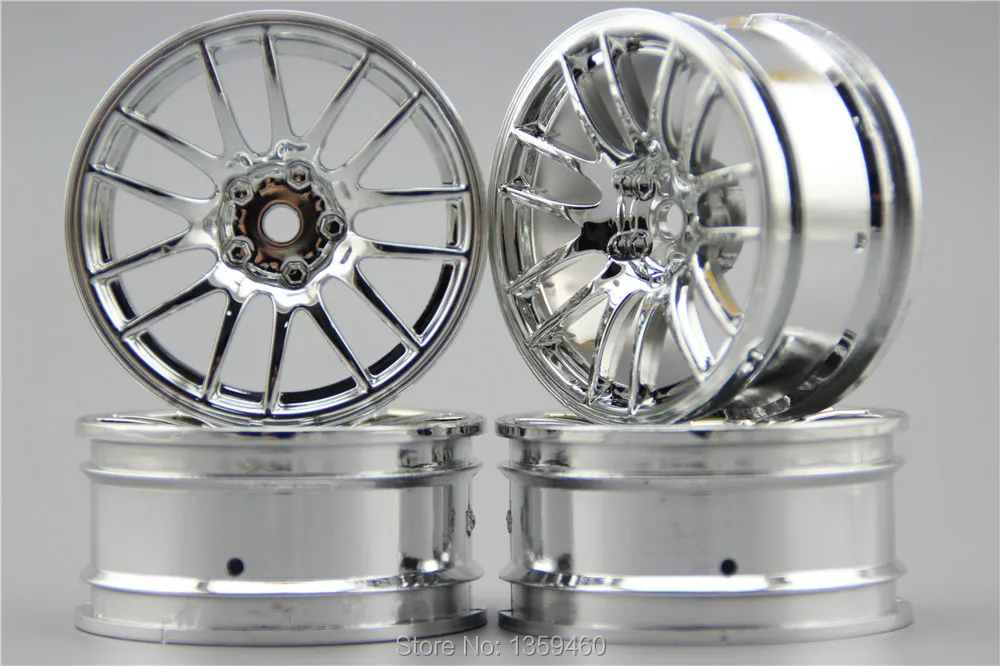 4pcs 1/10 Touring&Drift  Wheel Rim V14SC(Chrome) 3mm offset  fits for 1:10 Touring&Drift Car 1/10 Rim 10311