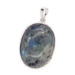 Natural Spectrolite Pendants For Women Natural Labradorite Crystal Agate Oval Stone Pendant Men Jewelry Making
