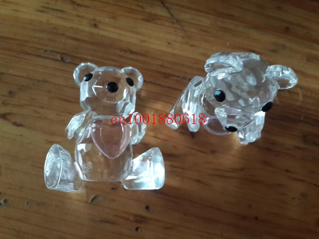 

Free Shipping Wedding Gift Baby Shower Favors Choice Crystal Collection Bear Figurines Blue Crystal Color,30pcs/lot