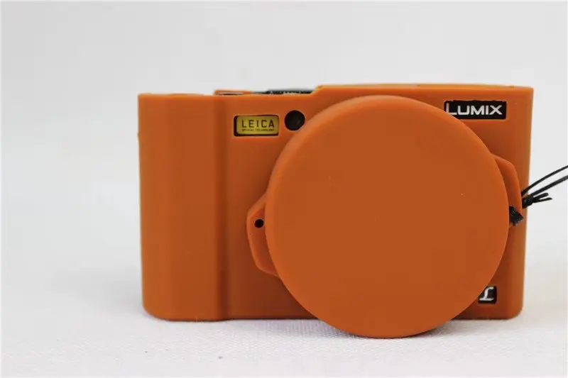 LX10 Soft Silicone Camera Bag Protective Body Cover Case for Panasonic Lumix L-X10 with Rubber Lens Cap