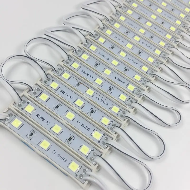 1000pcs/lot Super Bright led module 5054 SMD LED advertising light module for sign DC12V Input Cool white Waterproof wholesale