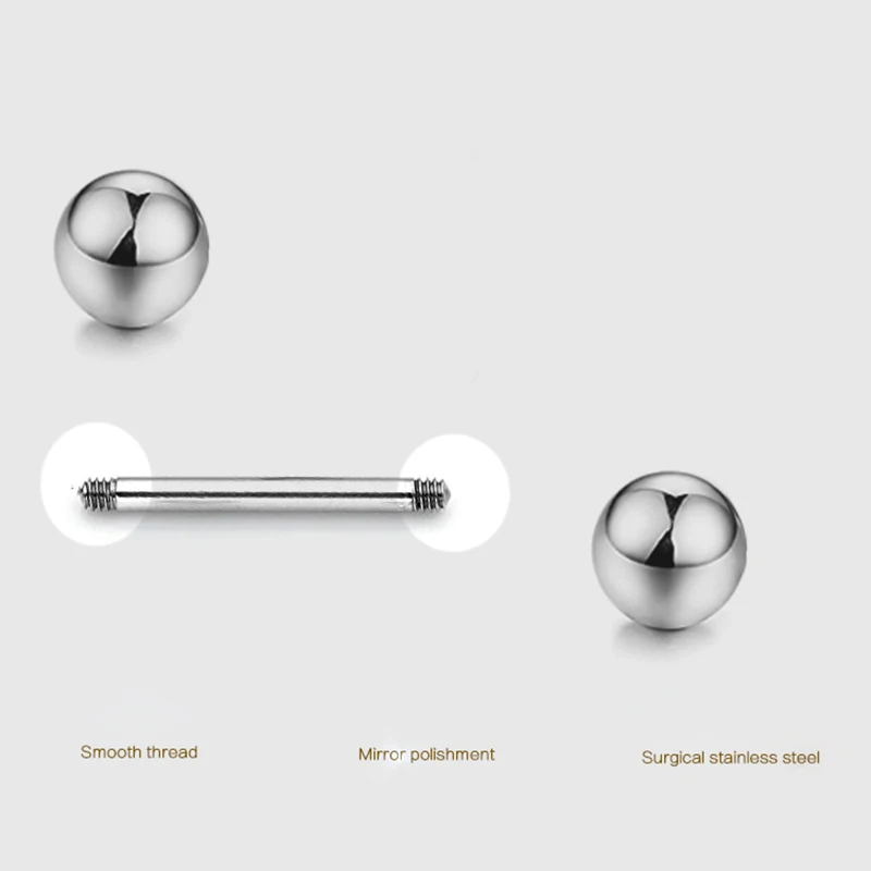 3pcs/set Women stainless steel Ear Studs Piercing Tragus Earrings Cartilage Helix Small ball Ear Bone Nail/Stick