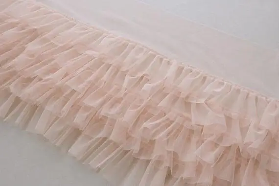 1 yard Mint Green Ruffled Tulle Trim Pink Pleated Mesh Trim Tutu Dress Fabric Ruffle Mesh Doll Dress Fabric Wedding Decors