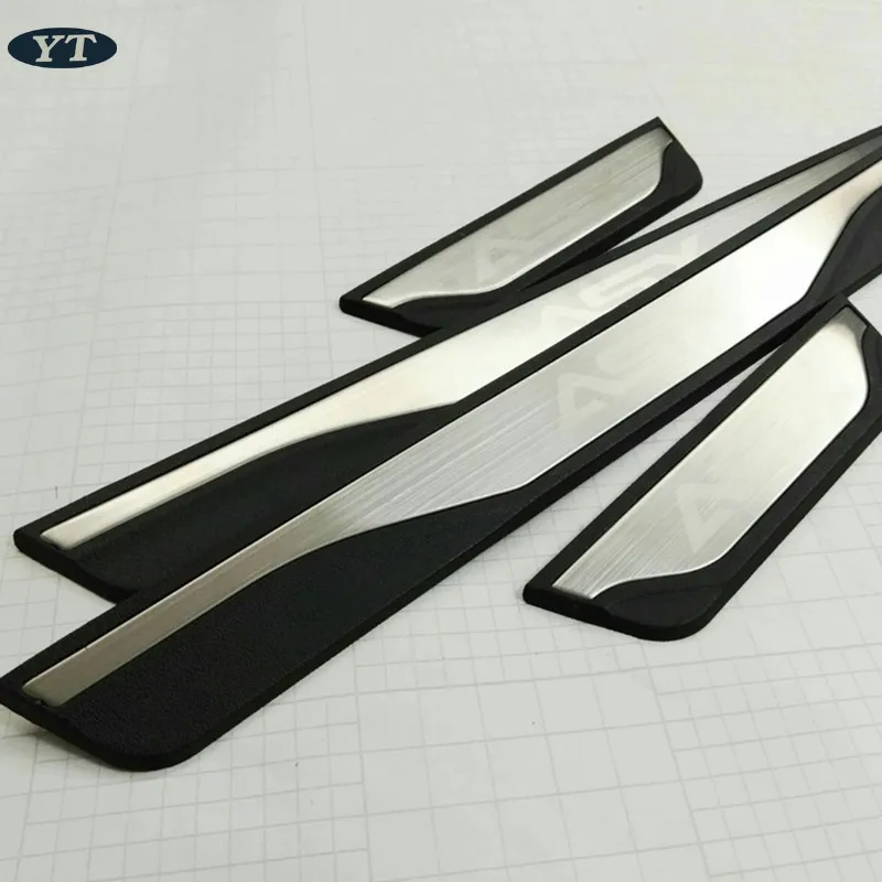 Auto door sill plate scuff plate threshold for mitsubishi asx 2013-2019, 3 colors to choose, car accessories.