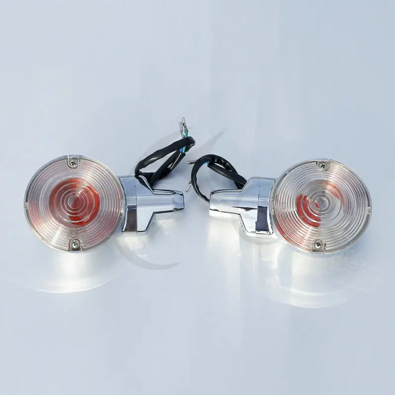 Motorcycle Front Flat Turn Signal For Harley Softail Classic Heritage FLSTC 1999-2017 Touring Road King 2001-UP