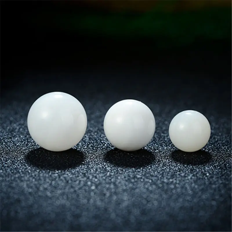 TSB0147 Natural Snow White Tridacna shell Round loose beads 6/8/10/12/14/16mm Naga Conch Shell 10beads lot