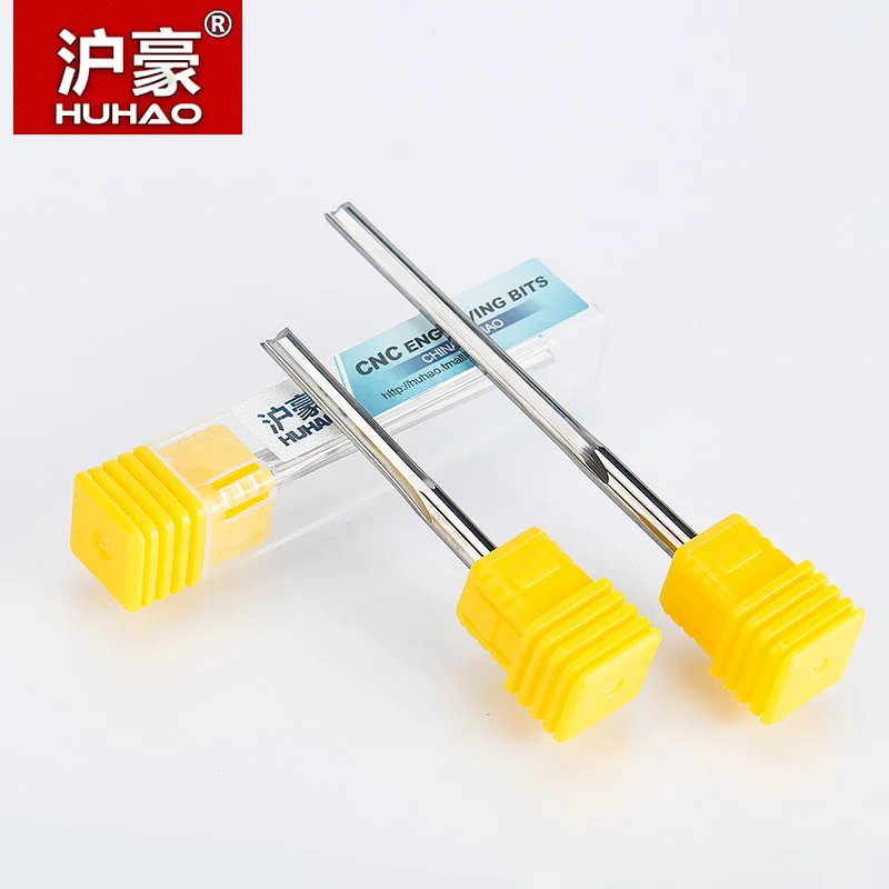 Huhao 5 Stks/partij 4Mm/6Mm Shank 2 Fluit Rechte Frees Straight Slot Frees Graveren Bit carbide Cnc Router Bit