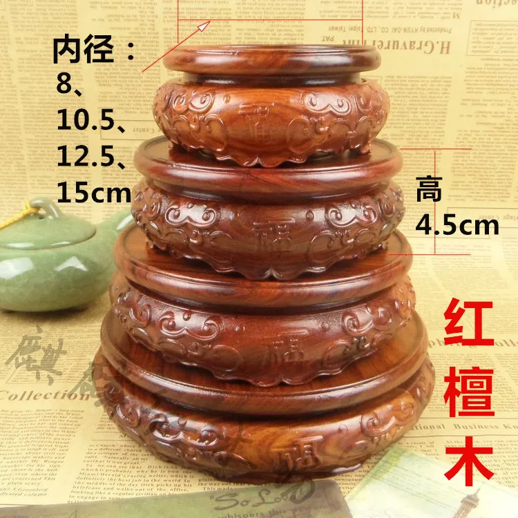 Kylin rosewood handicraft stone jade teapot red sandalwood wood head round base quantity can be customized