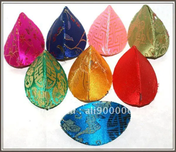 

Unique Shell Ring Boxes for Jewellery Mini Gift Box Handmade Chinese Silk Brocade Small Cardboard Coin Storage Case 200pcs/lot