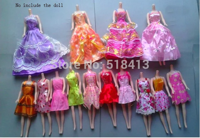 

HOGNSIGN Toy Princess Skirt Dresses Plastic Girls Toys Dress Accessories Suits Tie-in Clothing Gift Box Children Girls' Gifts