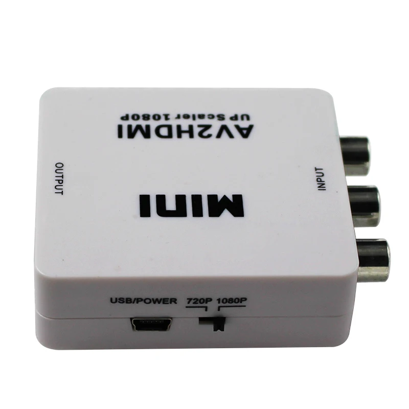 Mini Composite VCBS to AV2HDMI Audio Converter RCA/AV to HDMI Female to Female Adapter Switch Box 720P 1080P