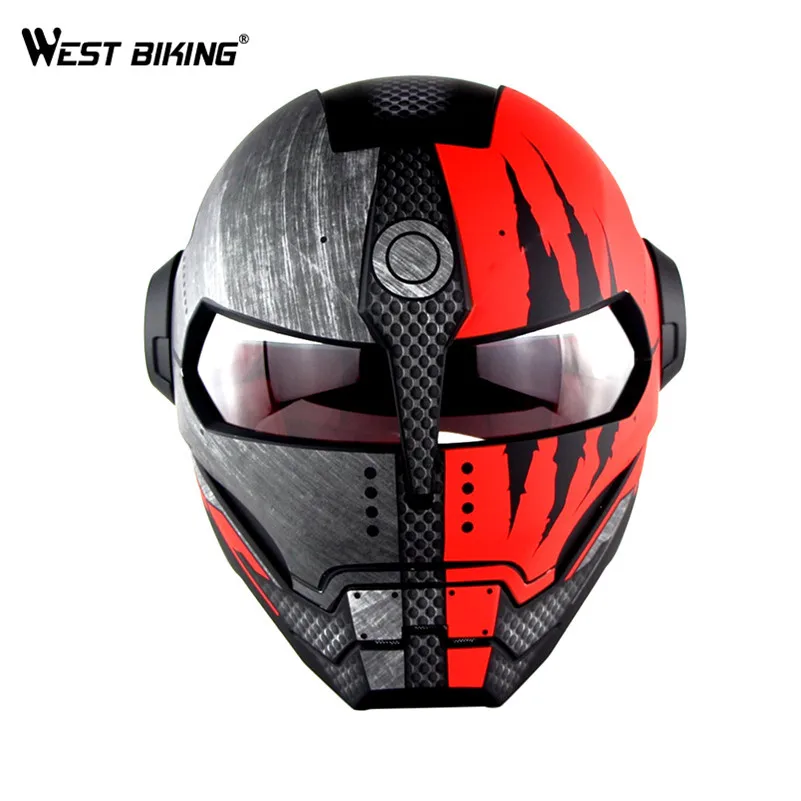 WEST BIKING Motorcycle Bike Full Face Helmet Matt Black Large Size Scooter Open Face Safety Helmet Waterproof Cycle Adult Helmet