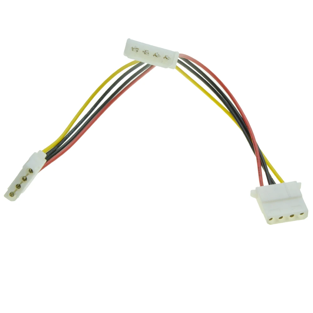 Molex 4Pin Kabel Ekstensi Listrik Laki-laki 1 untuk 2 Perempuan port Daya Kabel Power IDE Port Multiplier D Plug Y Splitter