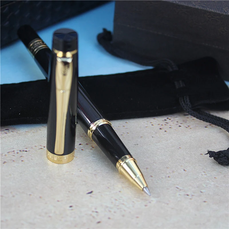 luxury Metal  Gel Pen writing smooth 0.5mm black Ink good quarity business Conference signature  pens