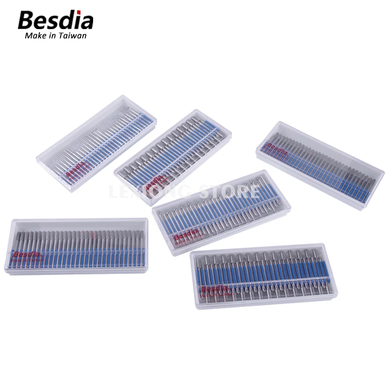 TAIWAN Besdia 30pcs/set Alloy Electroplated Diamond Mounted Points 3.0 mm Shank Grinding Heads Suits For Dremel Rotary Tools