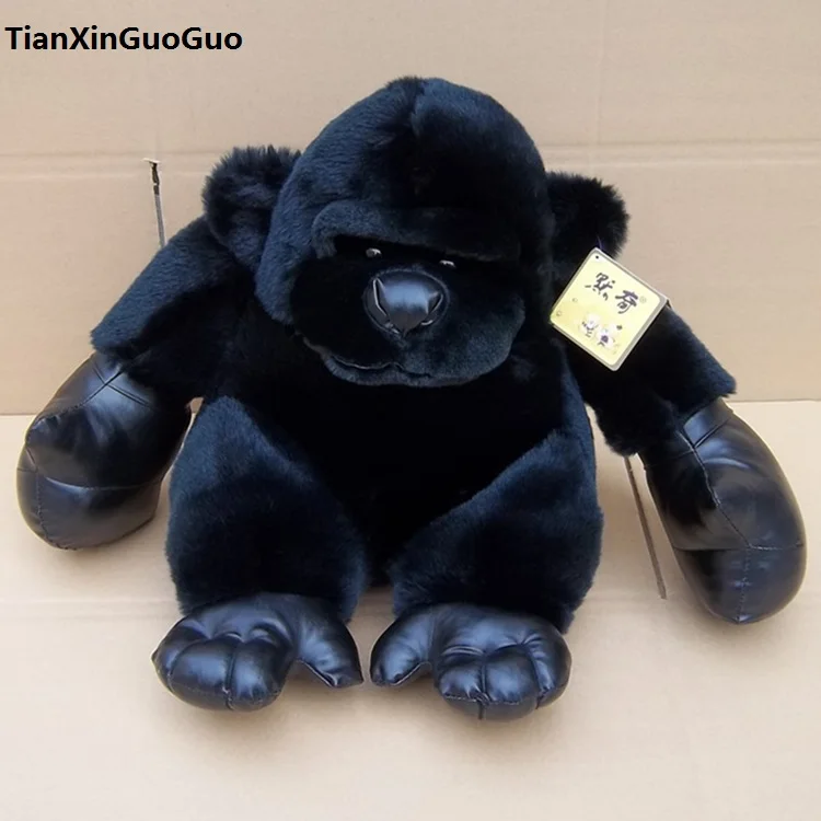 

high quality about 25cm lovely black orangutan plush toy soft doll baby toy birthday gift s0040