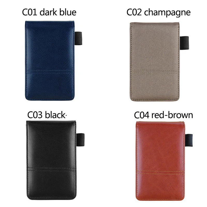 Business Pocket Notepad Leather Notebook Planner A7 Small Note Book With Pen and Calculator Multifunction Office Stationery