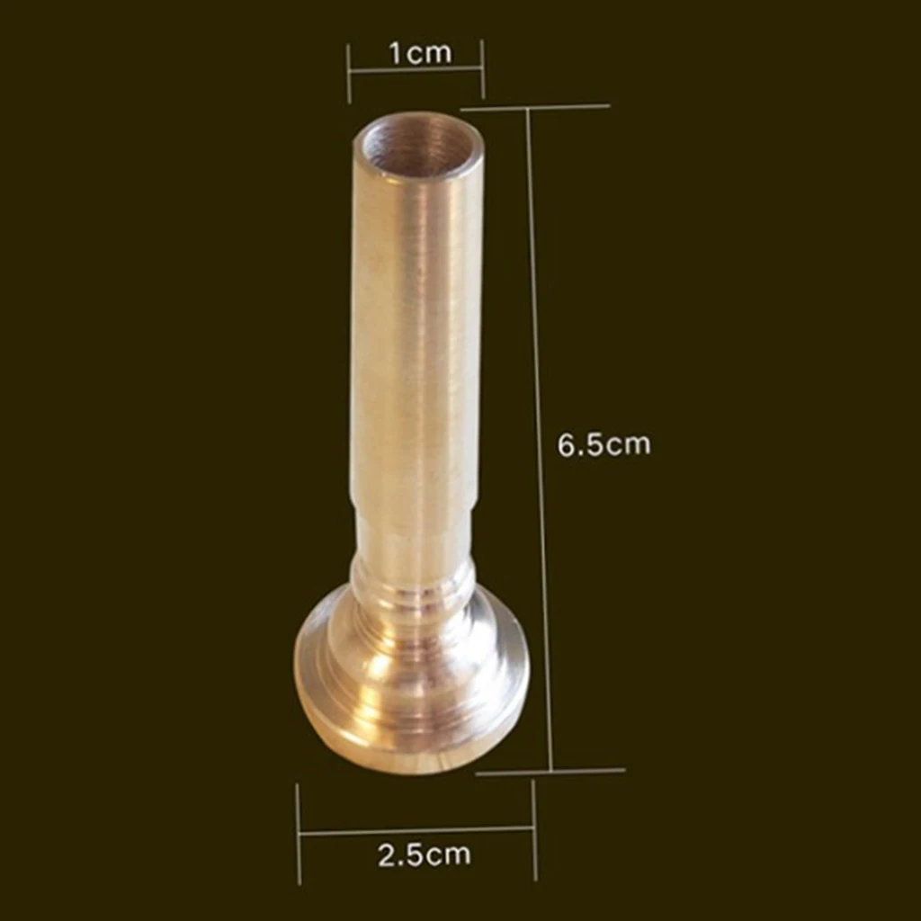 Brass Trumpet Mouthpiece for Bugle Horn Replacement Accessory