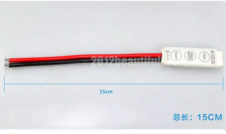 3 Keys Mini RGB Controller Dimmer 12-24V for 5050 3528 RGB LED Strip Light