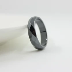 Fashion Jewelry Grade AAA Quality 6 mm Width Faceted Hematite Rings (1 Piece) HR1000