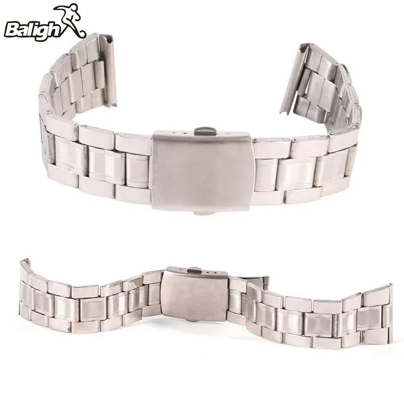 Newest Fashion Stainless Steel Watchband Link Bracelet Stainless Steel Width18mm /20mm /22mm Plane Clasp Button Watch Strap Lug