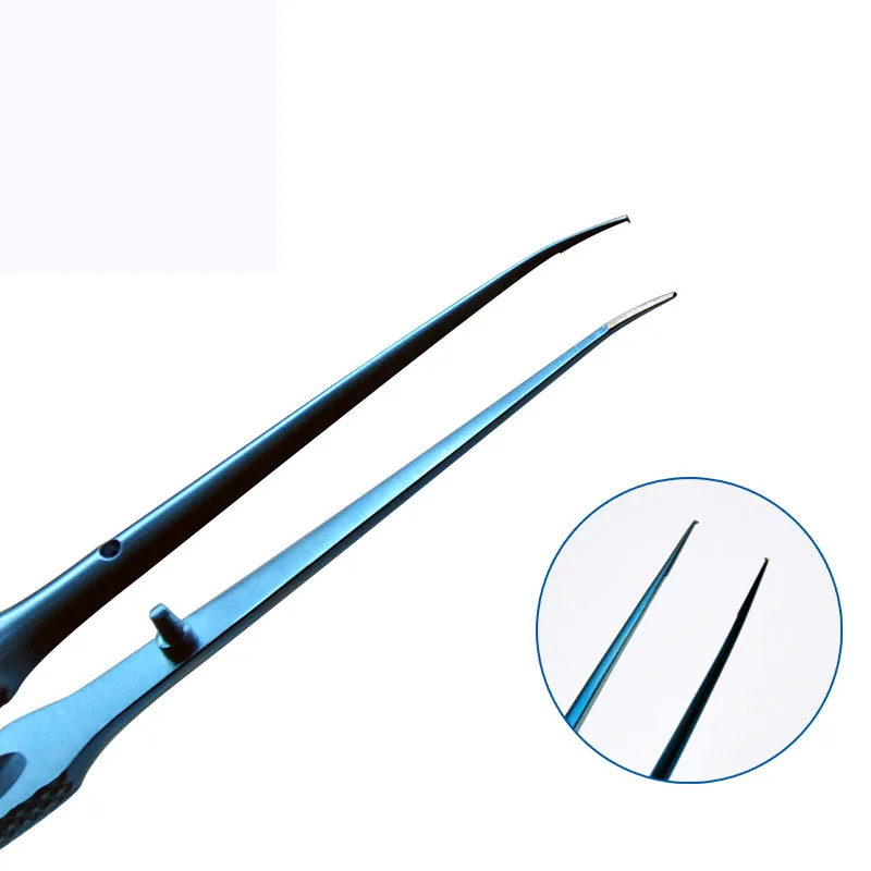 microsurgical ophthalmology instruments 11cm microscopic tweezers curved platform tweezers forceps experimental tool