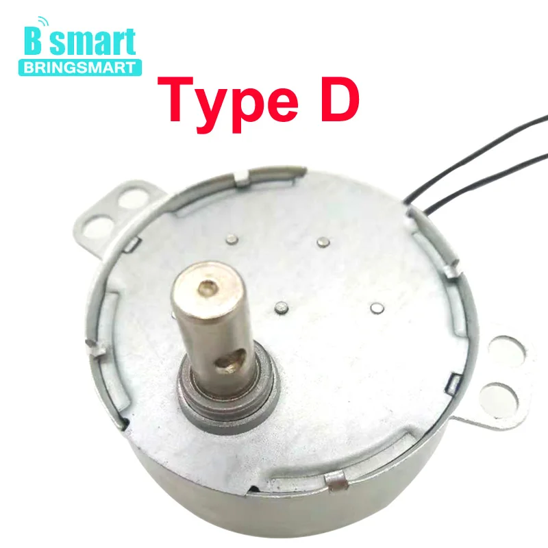 AC 5V-240V 0.9 To 70RPM Permanent Magnet Electric Synchronous Motor 4W Four Shafts CW/CCW For Electrical AC Fan/Microwave Oven