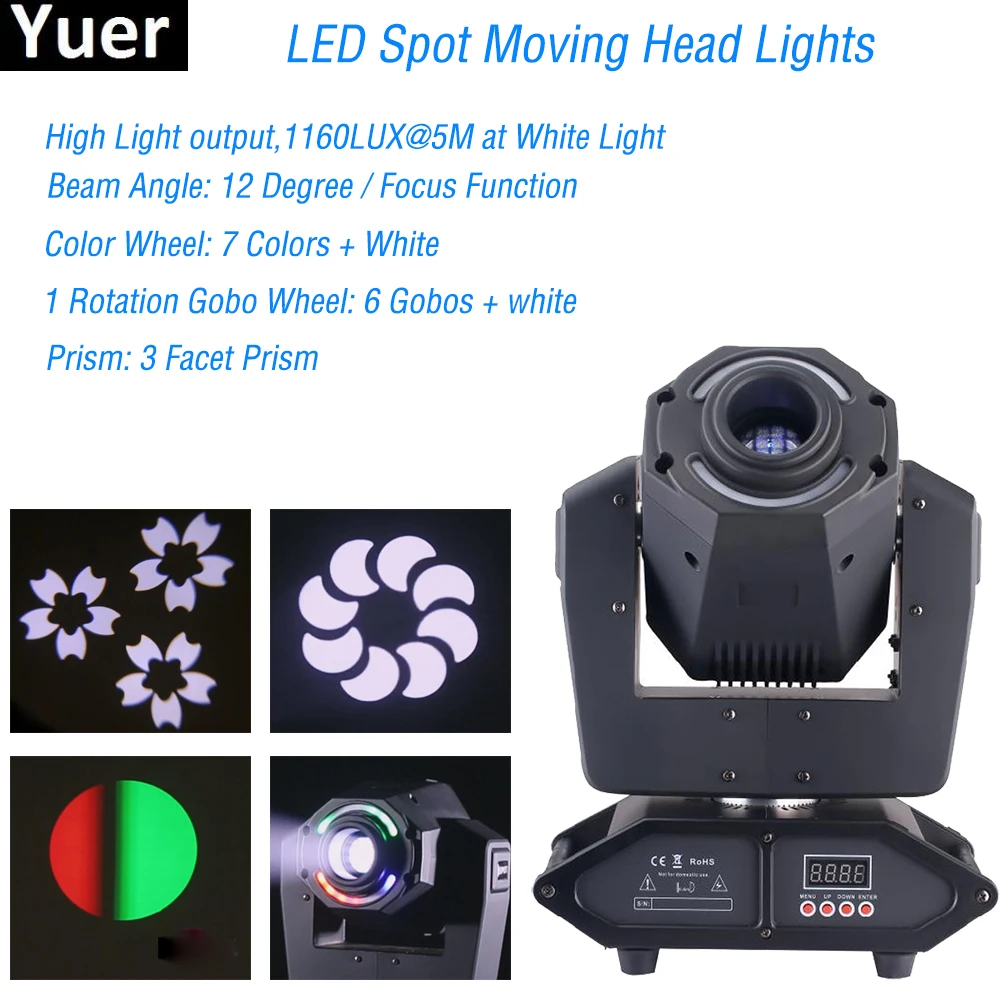 

Disco Dj Light Equipment 75W Spot Moving Head Lights 14X0.2W RGBW LEDs Club DJ Stage Lighting Party Disco Moving Heads Light