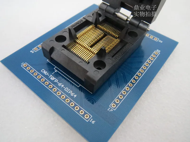 TQFP64 ATMEGA64 ATMEGA128 ATMEGA169 Burn-in Socket gold plating IC testing seat Test Socket test bench