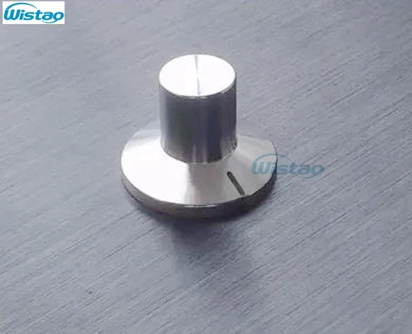 IWISTAO Solid Potentiometer Knob Hat Stainless Steel HIFI Amp Outer OD 31.5mm H23mm Fixed hole 6mm Silver DIY