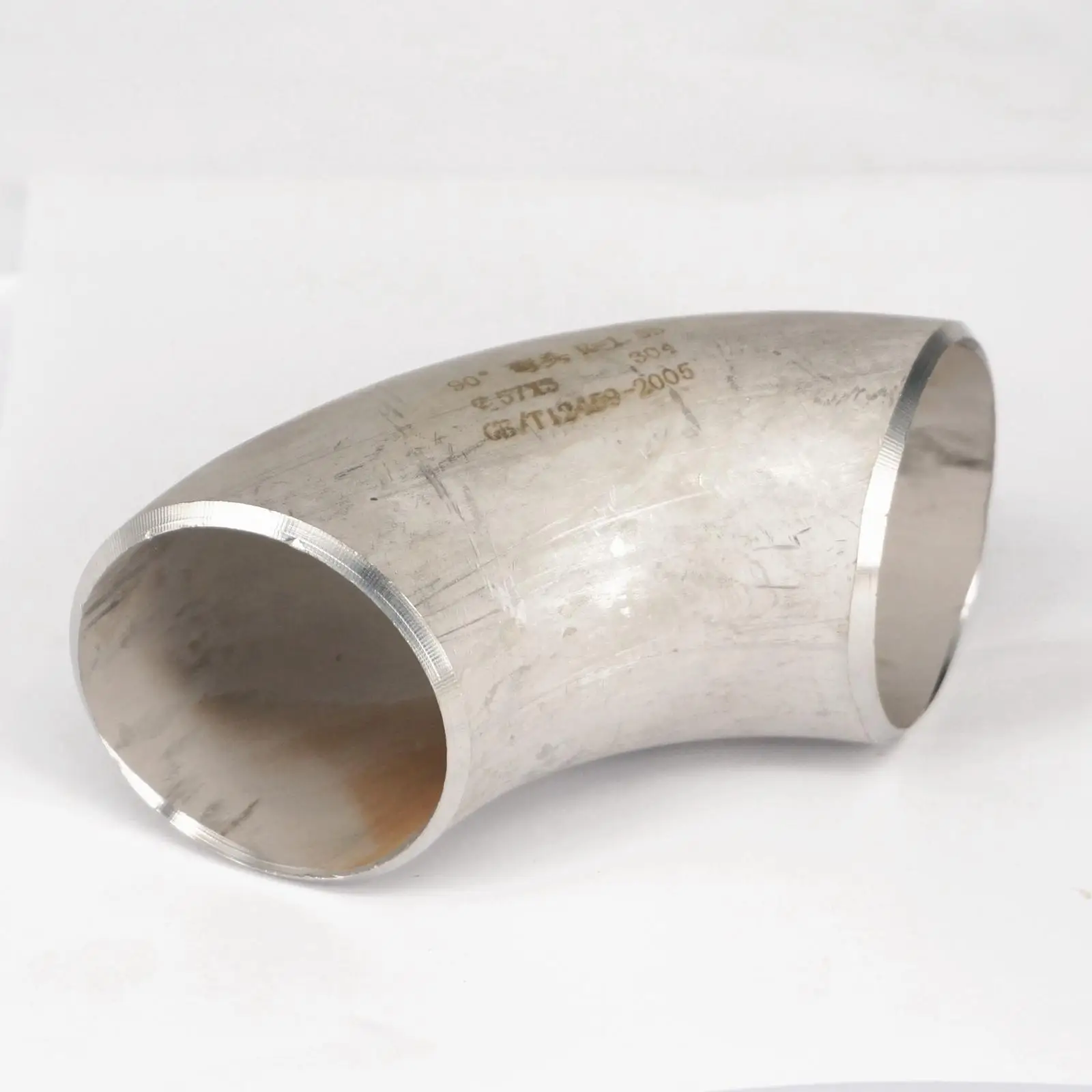 

57mm O/D 304 Stainless Steel 90 Degree Elbow Butt Welded Pipe Fitting Water gas Oil