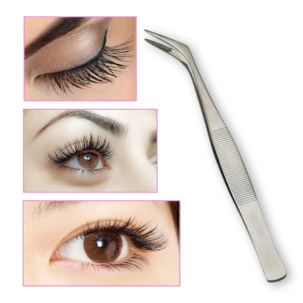 Stainless Steel Eyelash Eyebrow Hair Removal Tweezer Pincet Pinzas Cejas Pince A Epiler Sourcil Sobrancelhas Ferramentas Slant