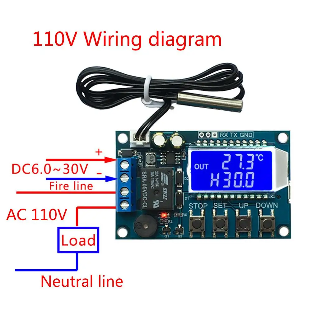 Temperatura Regolatore di Velocità della Ventola Modulo Digitale Termostato di Raffreddamento di Riscaldamento Regolatore di Temperatura Display LCD