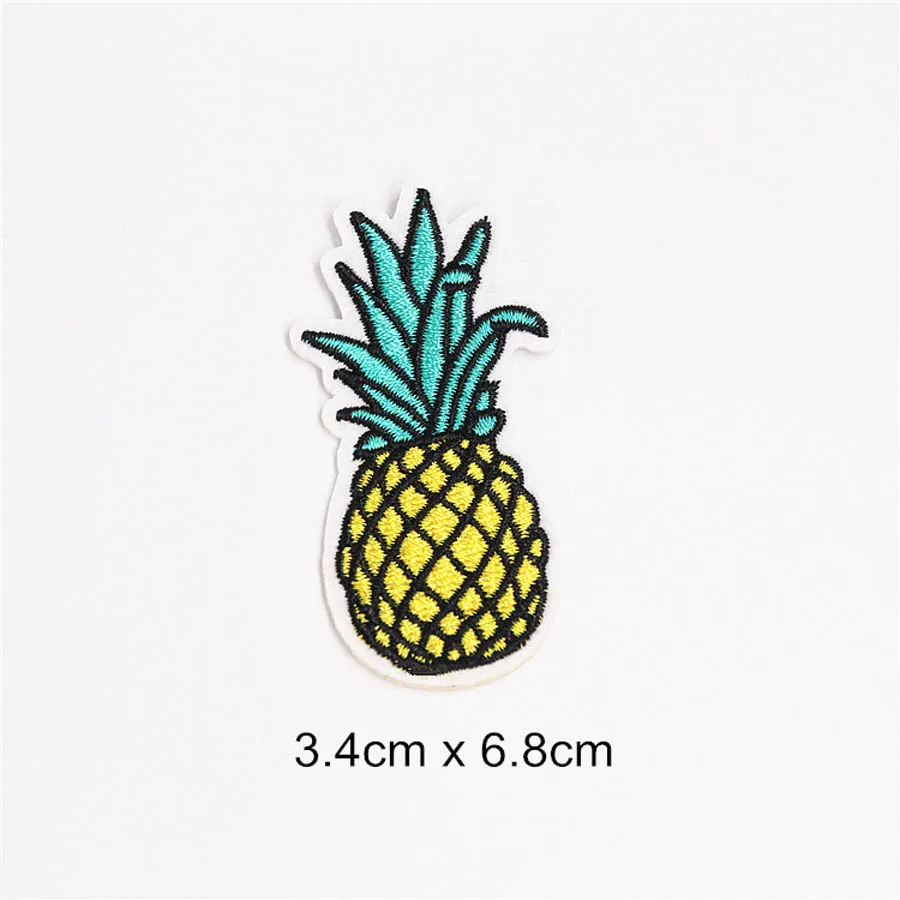 Pineapple Fabric Embroidered Patch Cap Clothes Stickers Bag Sew Iron On Applique DIY Apparel Sewing Clothing Accessories BU166