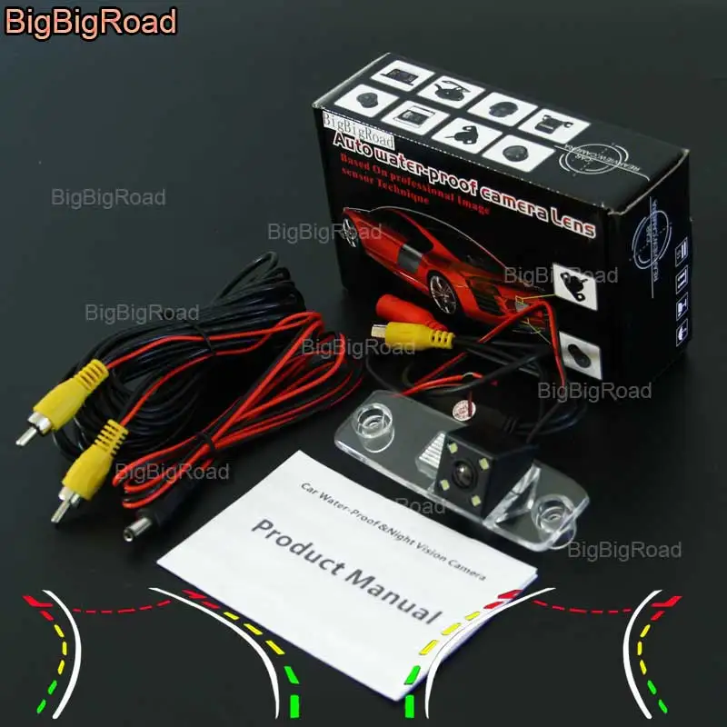 BigBigRoad Car Intelligent Dynamic Track Rear View Camera For Hyundai Elantra Accent Tucson Veracruz Sonata Terracan