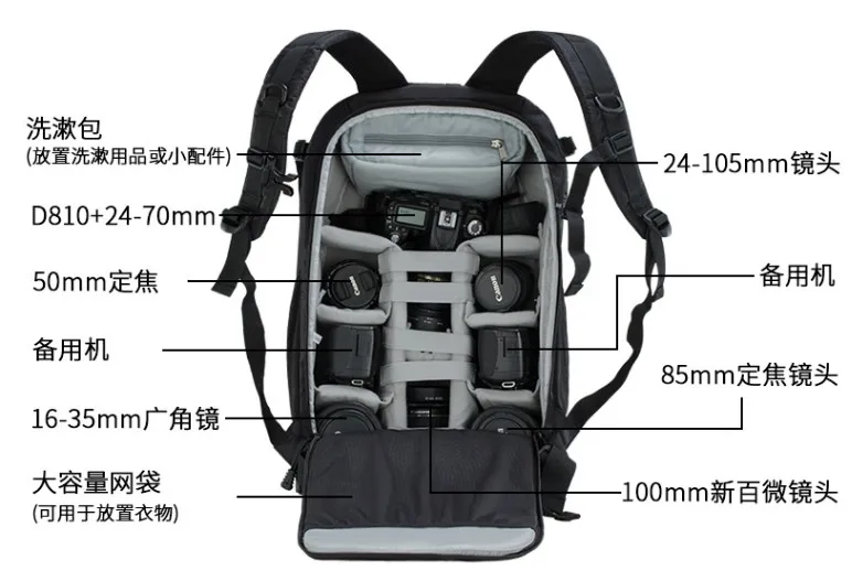 SLR camera backpack anti-theft professional photography Backpack