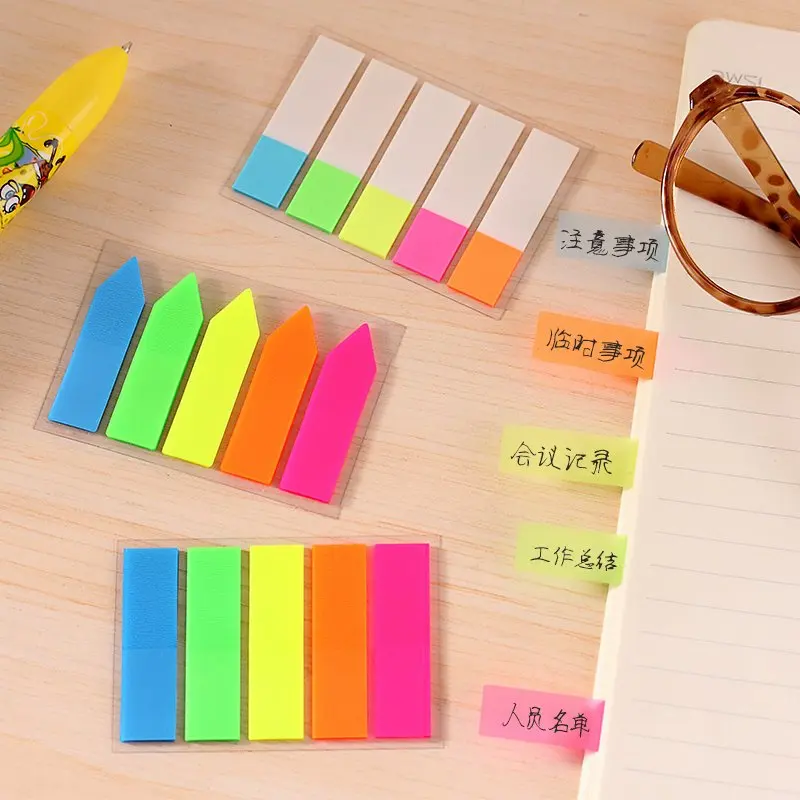 

South Korea fluorescent color n sticky note colorful sheet labels classification index indicating paste sticker notes