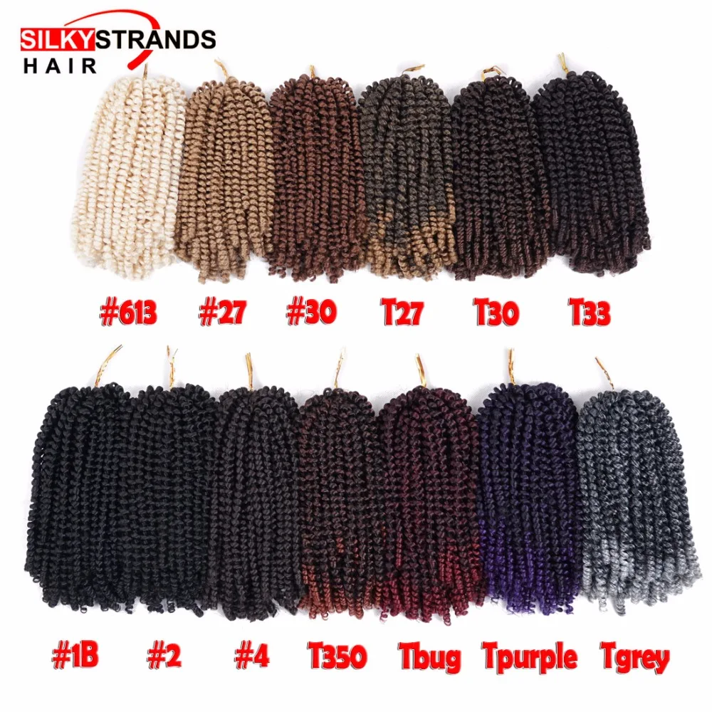8นิ้ว110Gนุ่มOmbreฤดูใบไม้ผลิTwistผมเส้นใยสังเคราะห์Passion Twist Crochetผมสำหรับผู้หญิง