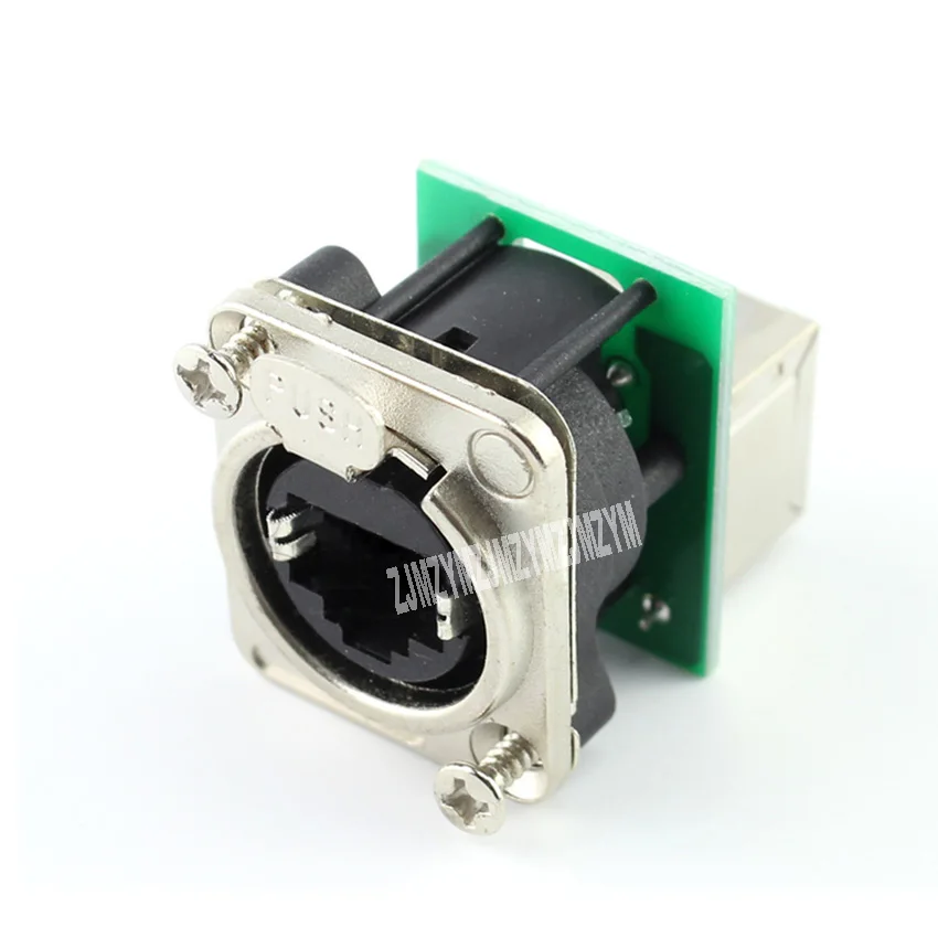 10pcs/lot Good Quality D-type Module RJ45 Socket Network Cable Connector Panel Mount Jack Chassis Panel Mount Connector ZE8FDP