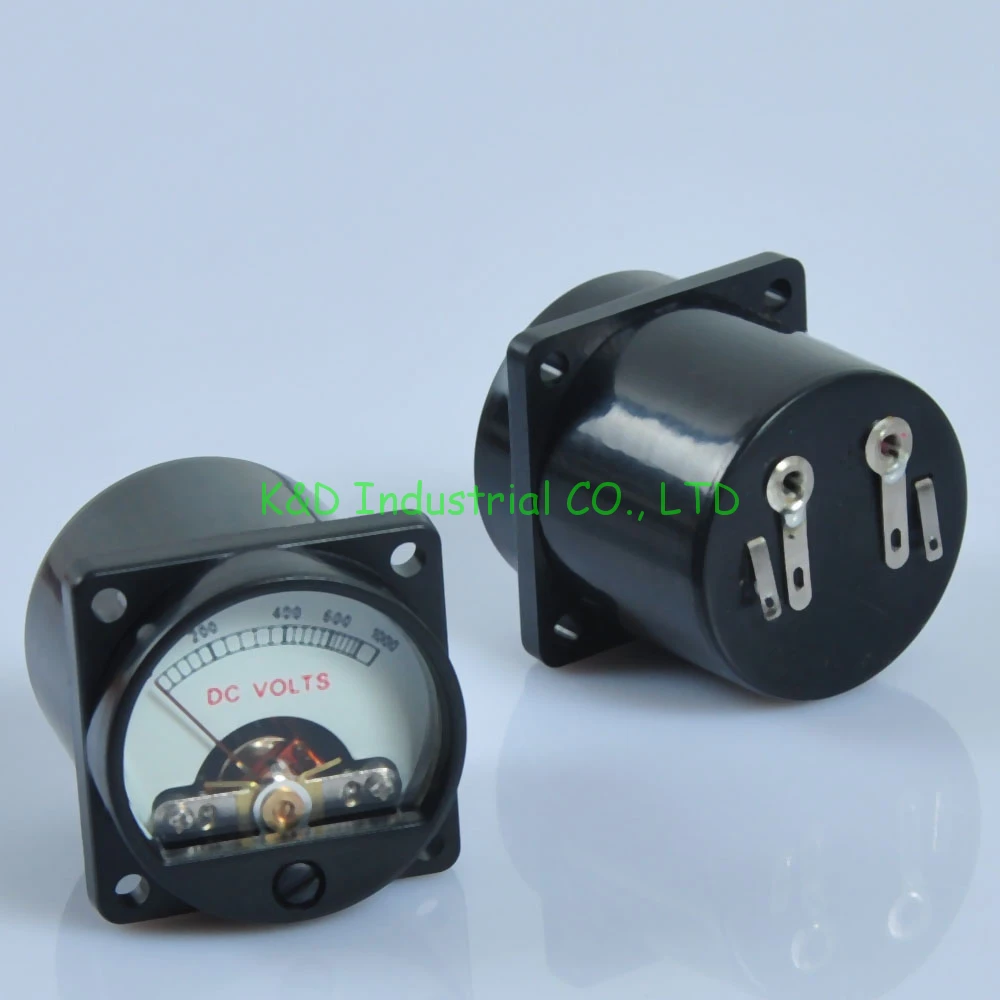 1 cái 1000 v DC Bảng Điều Chỉnh Meter Ánh Sáng Ấm Áp Ống Khuếch Đại Volt Điện Áp Vôn Kế 300B Ổ Cắm