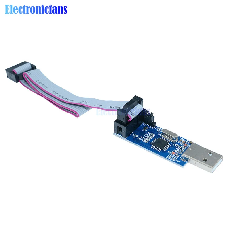 2 stks/set 10Pin Naar 6 Pin Adapter Board + USBASP USBISP AVR Programmer USB ATMEGA8 ATMEGA128 ATtiny/KAN/ PWM 10Pin Draad Module DIY