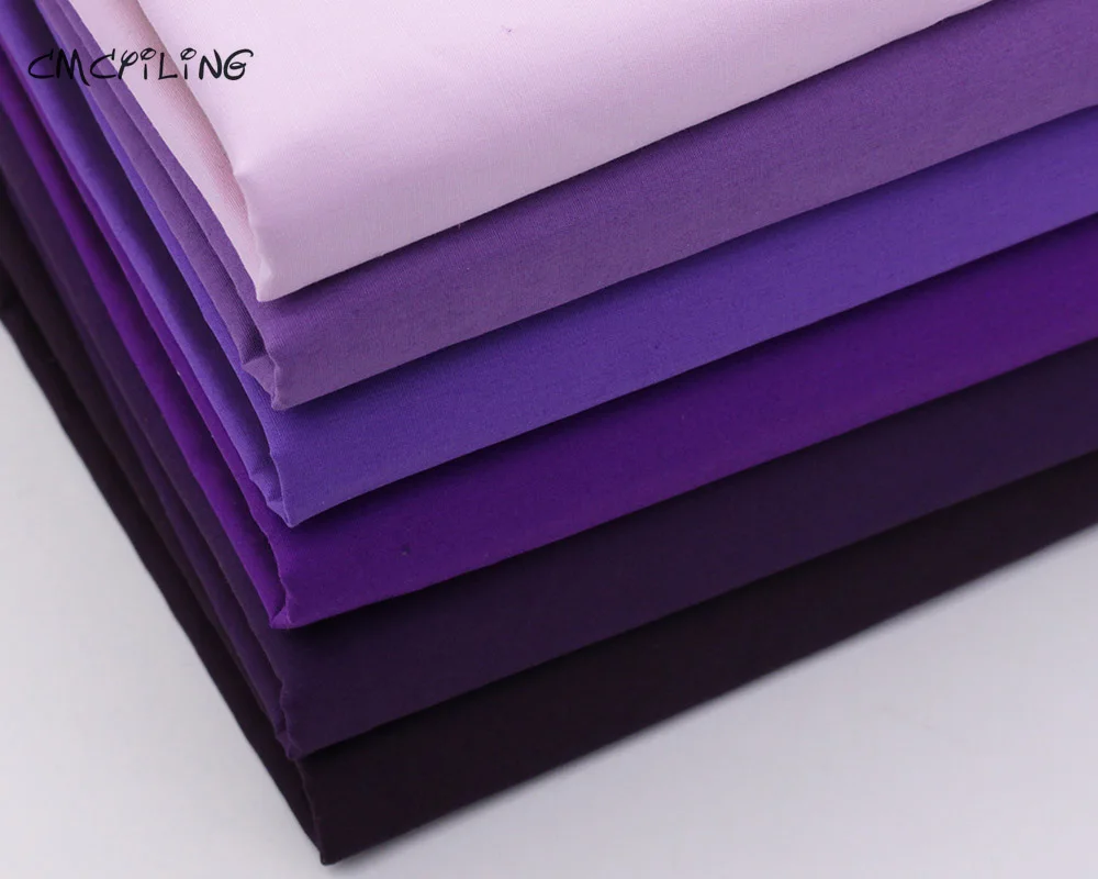 Pure Purple Cotton Fabric DIY Cloth Sewing Tilda Patchwork Tissue Home Textile Woven Telas Fat Quarter Tecido