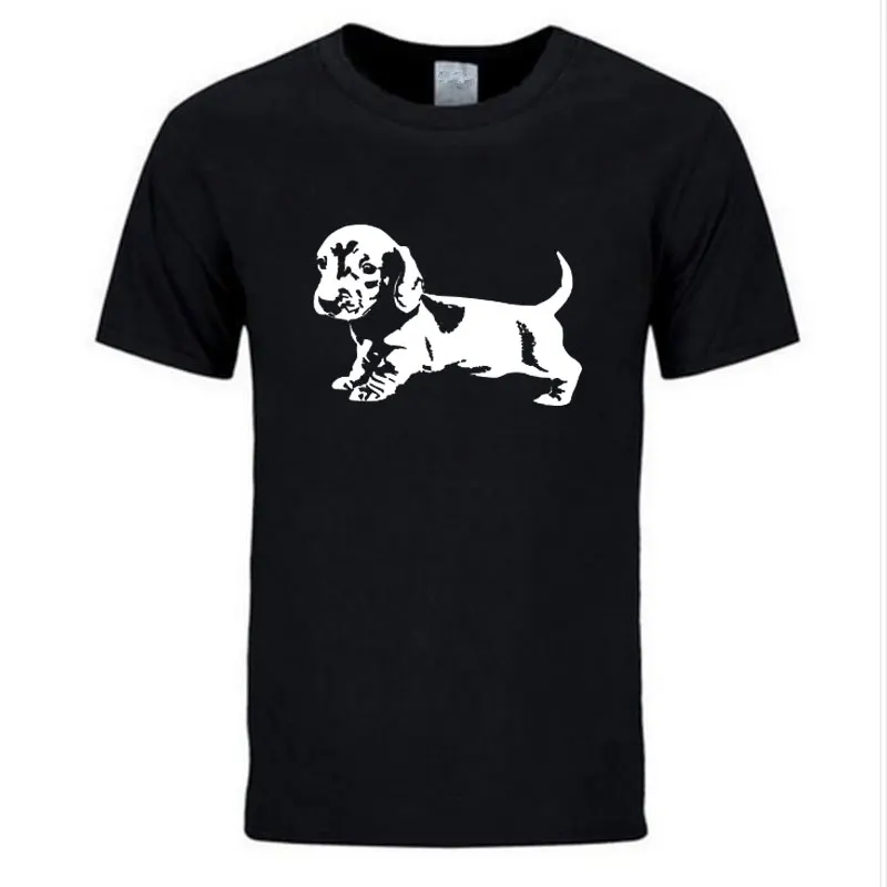 2019 summer hot Fashion brand clothing New Dachshund Puppy. Dog Lovers Present T Shirt Men Funny Cotton Short Sleeve T-shirt