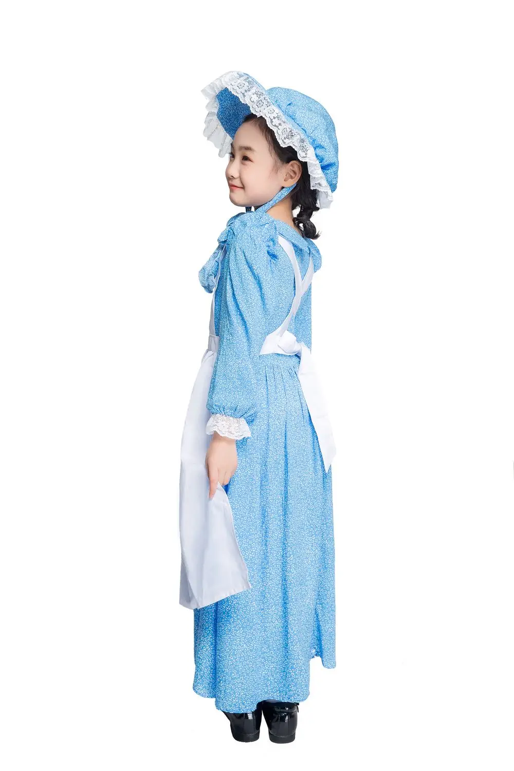 Robe de demoiselle d'honneur + tablier + chapeau pour enfants, Costume fantaisie Alice au pays des merveilles, fête de carnaval, Halloween, nouvelle collection XS-XL